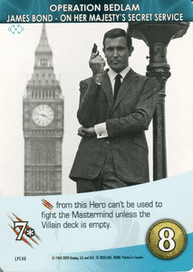 Legendary: A James Bond Deck Building Game Expansion – LPC 40 "Operation Bedlam" Alternate Art Promo Card