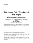 RPG Item: PAL5I-01: The Long, Cold Watches of the Night