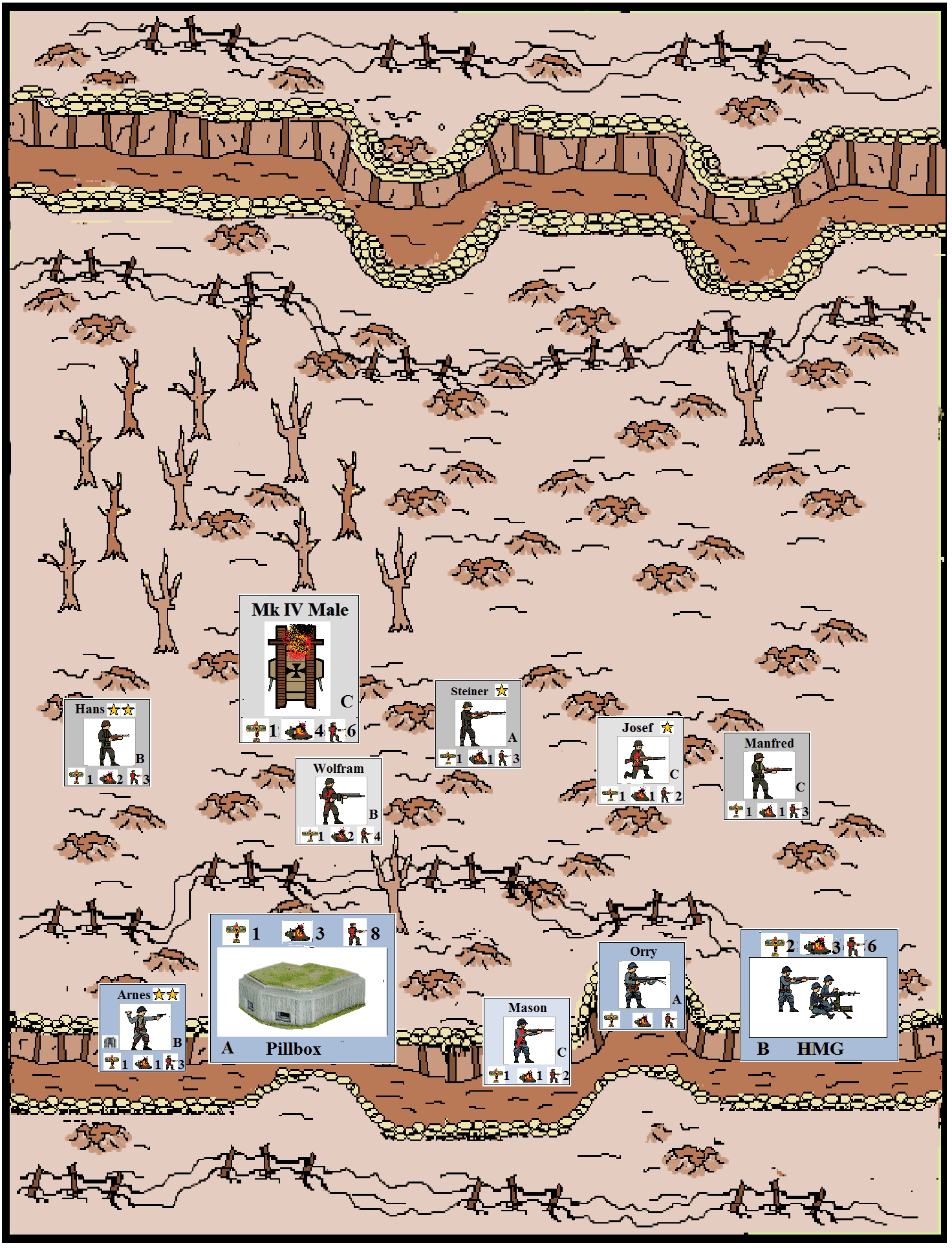 Trench War: A Solitaire Game of Tactical Combat in the Trenches of the First World War.