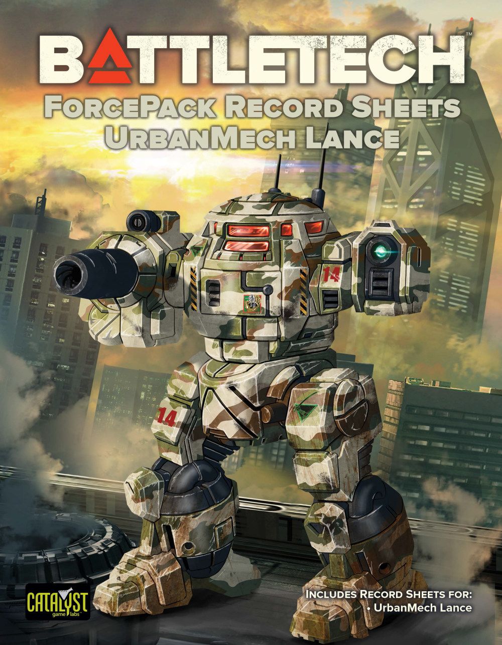 Coperta Battletech: Force Packs Record Sheets – Urbanmech Lance