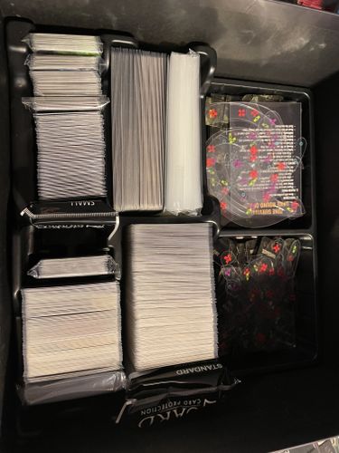 How did you organise your sleeved cards in the boxes? | BoardGameGeek