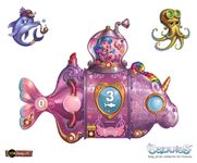 Board Game Accessory: Oceanos: Daisy Promo Submarine