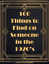 RPG Item: 100 Things to Find on Someone in the 1920s