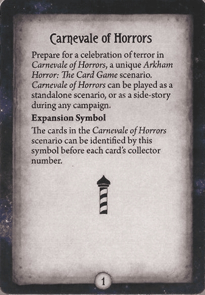 arkham horror card game carnevale of horrors Arkham Horror: The Card Game  Carnevale of Horrors: Scenario Pack | Board  Game