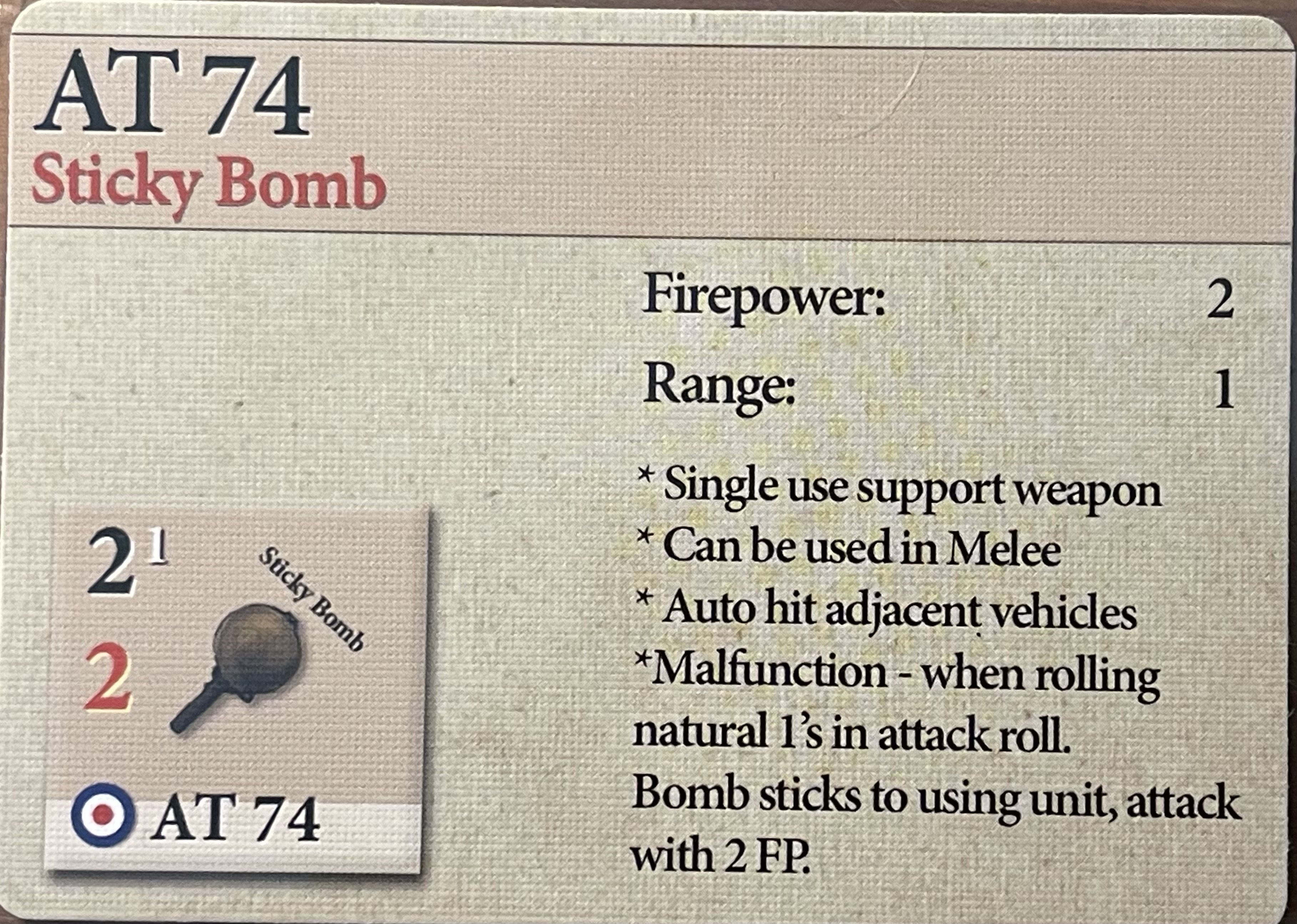 sticky bomb - actual counter shows AP value of 3 vs 2 in Vol 4 Playbook ...