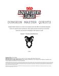 RPG Item: Adventurers League Dungeon Master Quests (Tomb of Annihilation)