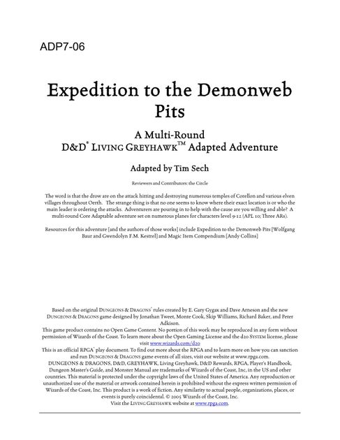 expedition to the demonweb pits first encounter