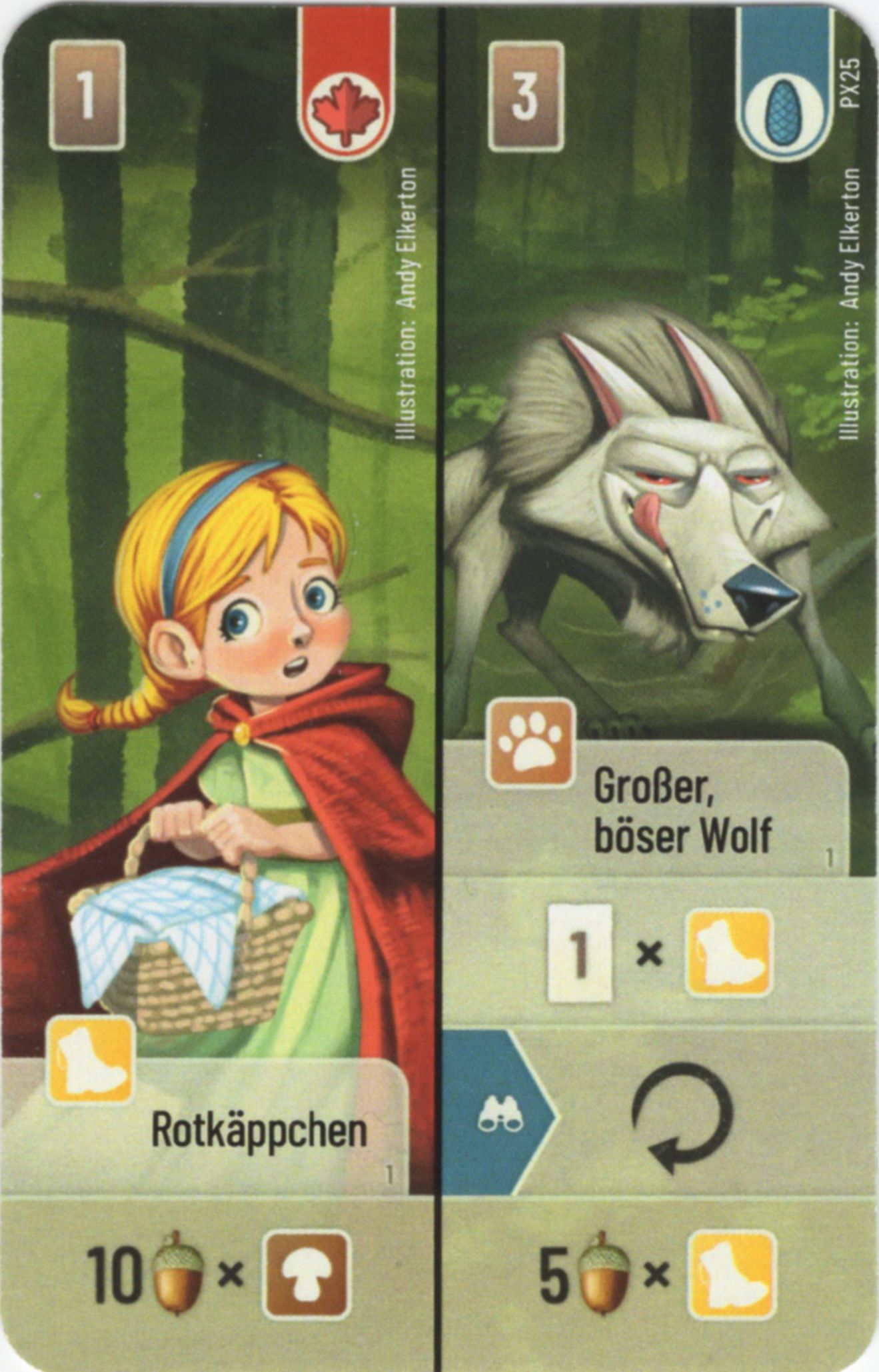 Mischwald: Rotkäppchen / Großer, böser Wolf Promo Card