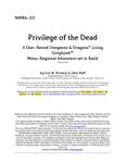 RPG Item: NMR6-03: Privilege of the Dead