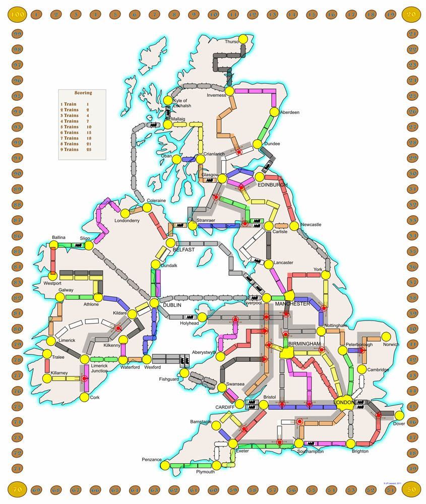 Britain & Ireland (fan expansion for Ticket to Ride: Europe)