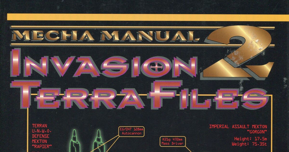 Mecha Manual 2: The Invasion Terra Files | RPG Item | RPGGeek