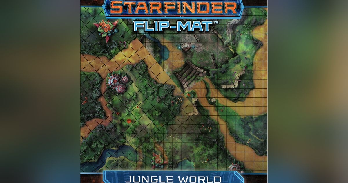Starfinder Flip-Mat: Jungle World | RPG Item | BoardGameGeek image.