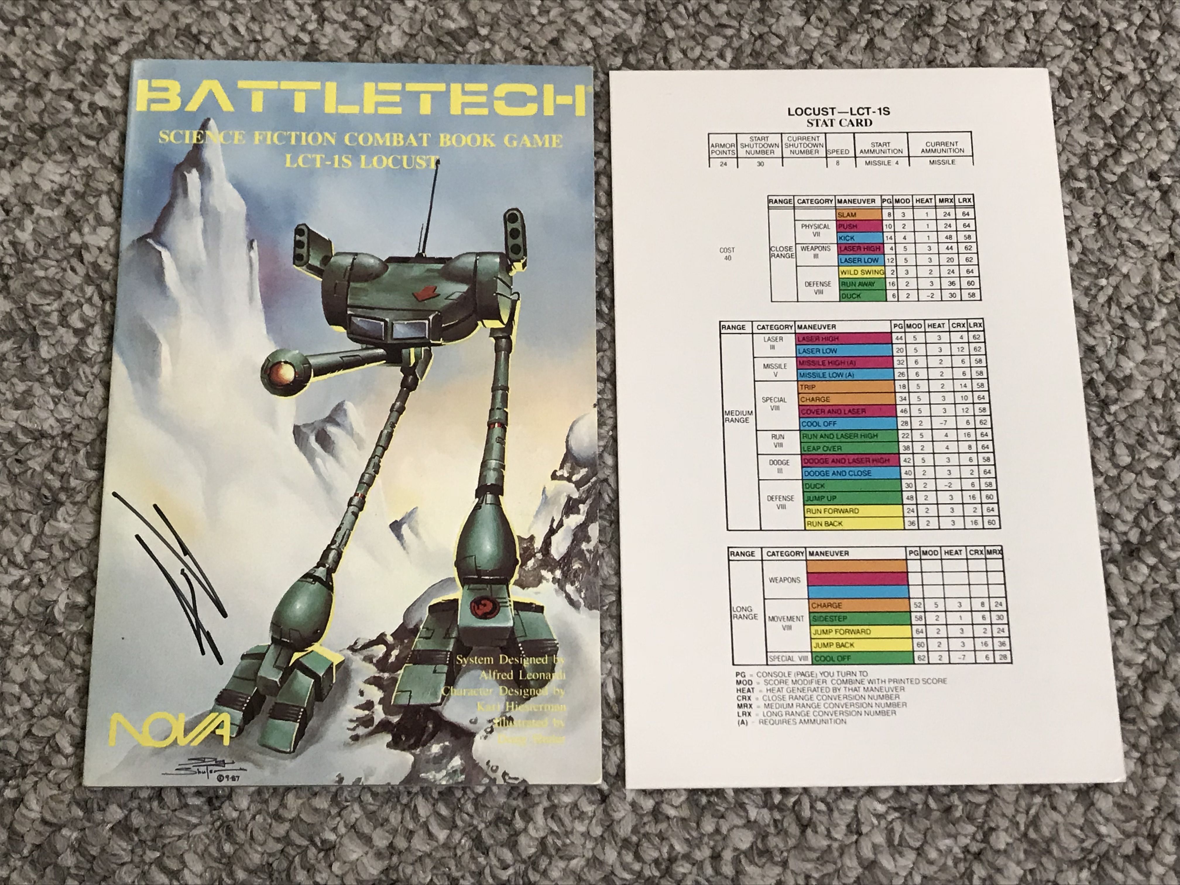BattleTech Science Fiction Combat Book Game: LCT-1S Locust