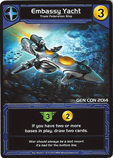 Star Realms: Embassy Yacht Alternate Art Promo Card