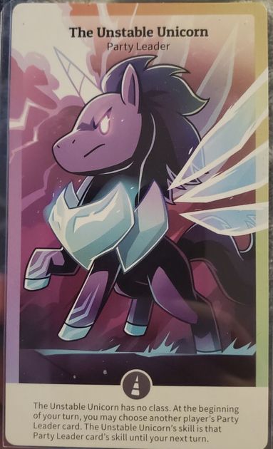 Kickstarter Exclusive Here to Slay Expansions Unstable Unicorns Leader Card 