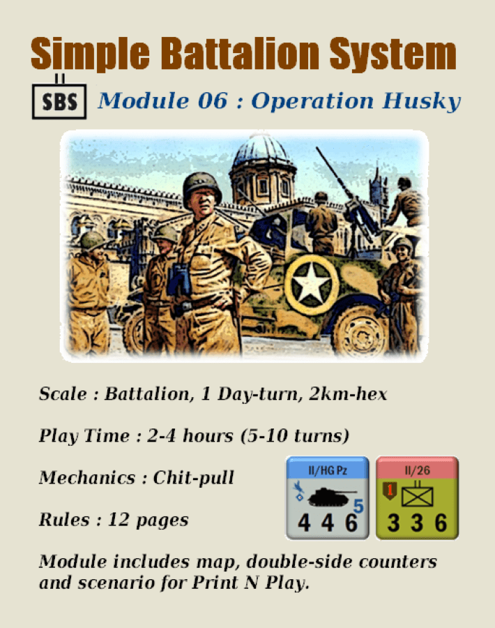 Cover art for Simple Battalion System: Module 06 – Operation Husky