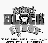 Video Game: Kirby's Block Ball
