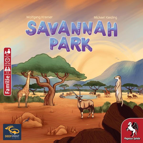 Savannah Park, cover, German edition 2021, Pegasus Spiele, 57804G