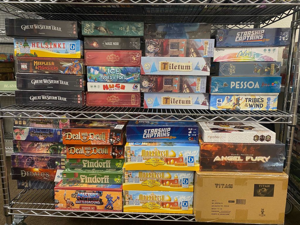 Browse the New Releases on the shelves for BGG.CON 2022