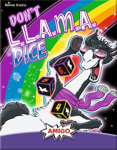 Don't L.L.A.M.A. Dice, AMIGO, 2022 — front cover, English edition (image provided by the publisher)
