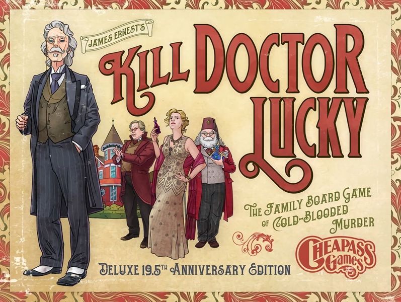 A photo of the front of the board game box