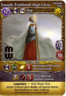 Mage Wars: Joseph Trublood, High Cleric Promo Card