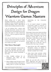 RPG Item: Principles of Adventure Design for Dragon  Warriors Games Masters