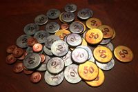 Cardboard Coins with Metallic Finish
