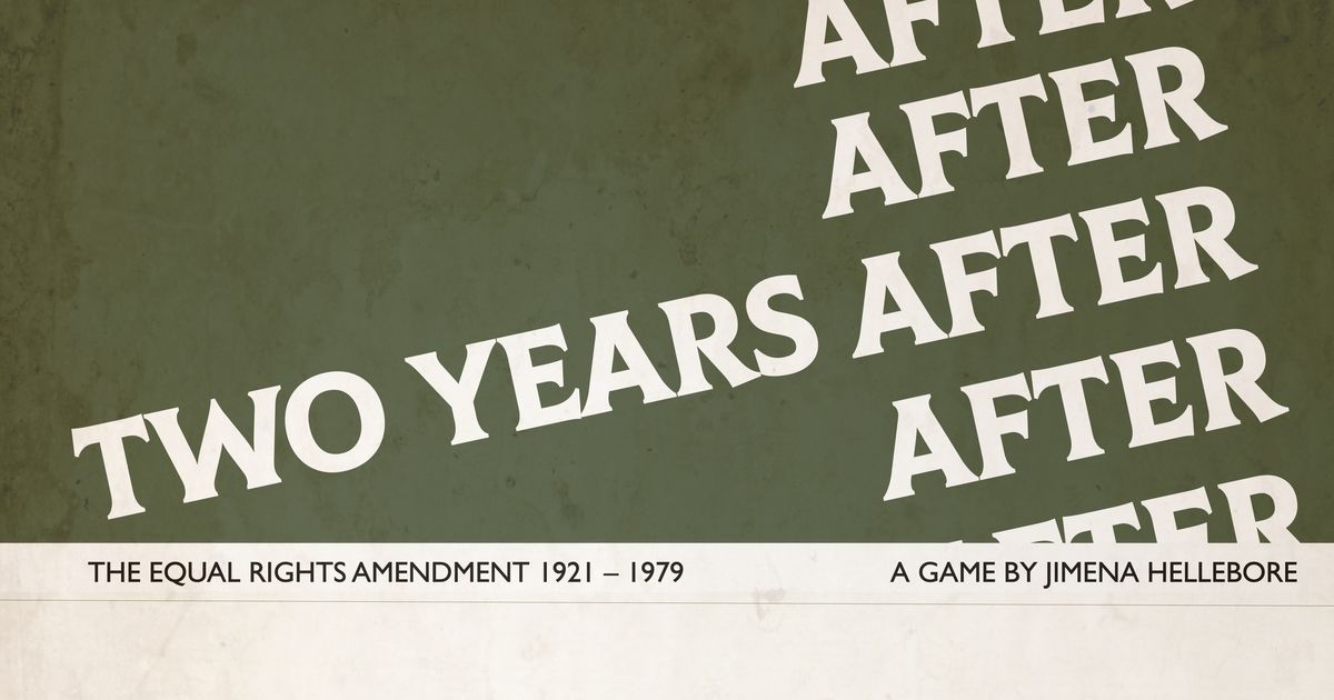 Two Years After: The Equal Rights Amendment 1921-1979 | Board Game ...
