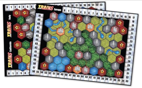 Board Game: Trains: Map Pack 2 – Europe/Italy/California