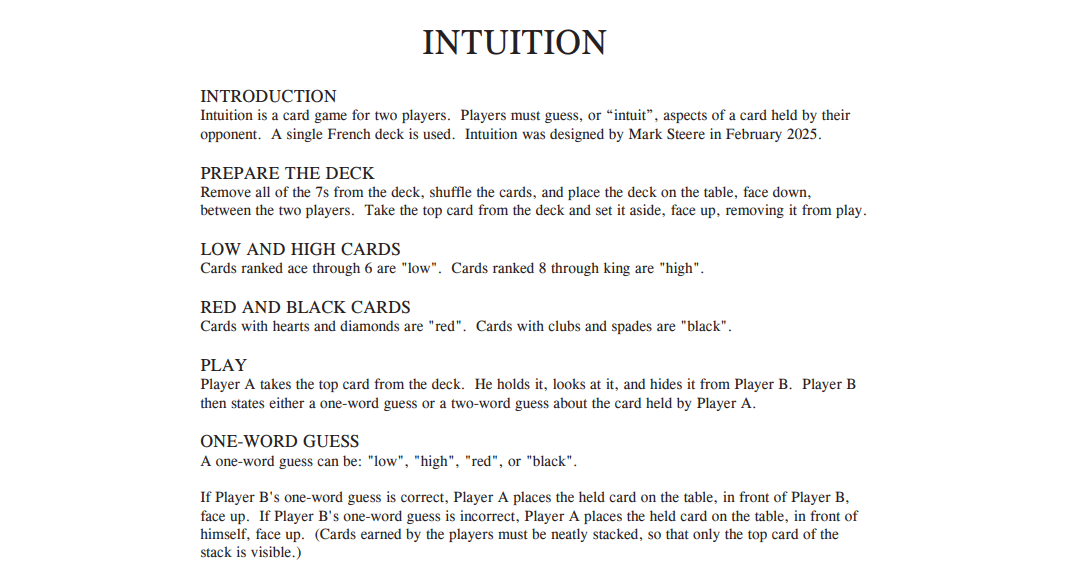 Intuition | Board Game | BoardGameGeek