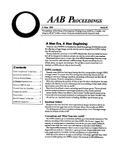 Issue: AAB Proceedings (Issue 25)