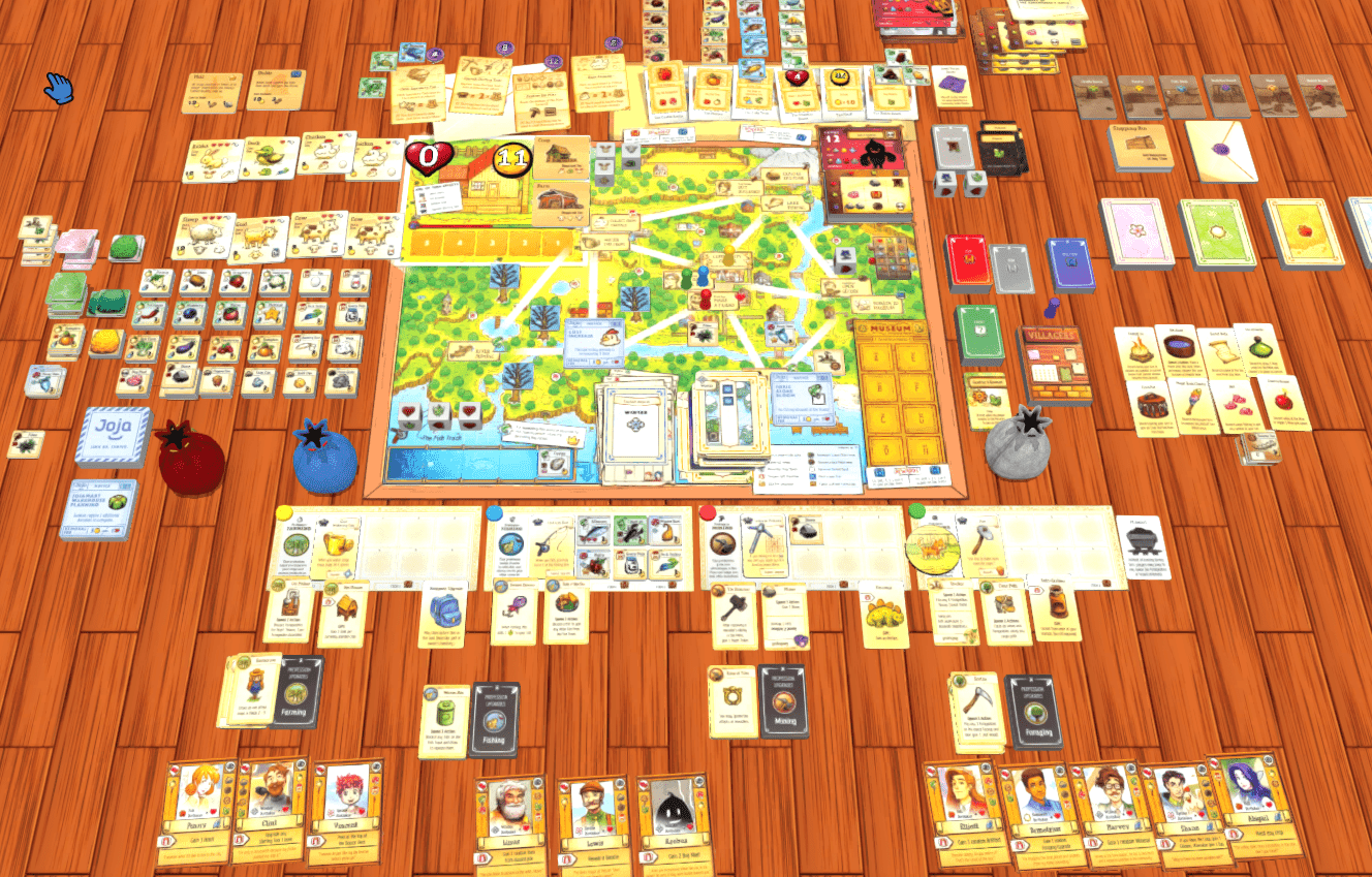 Tabletopia Stardew Valley play for free! I played 4 player solo