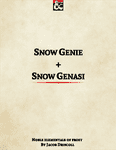 RPG Item: Snow Genie + Snow Genasi