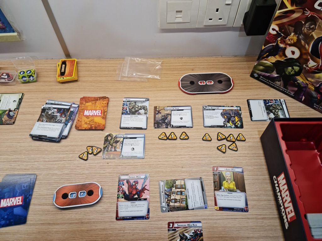 Won the intro game (true solo), BARELY — Photo by hlcy on BoardGameGeek
