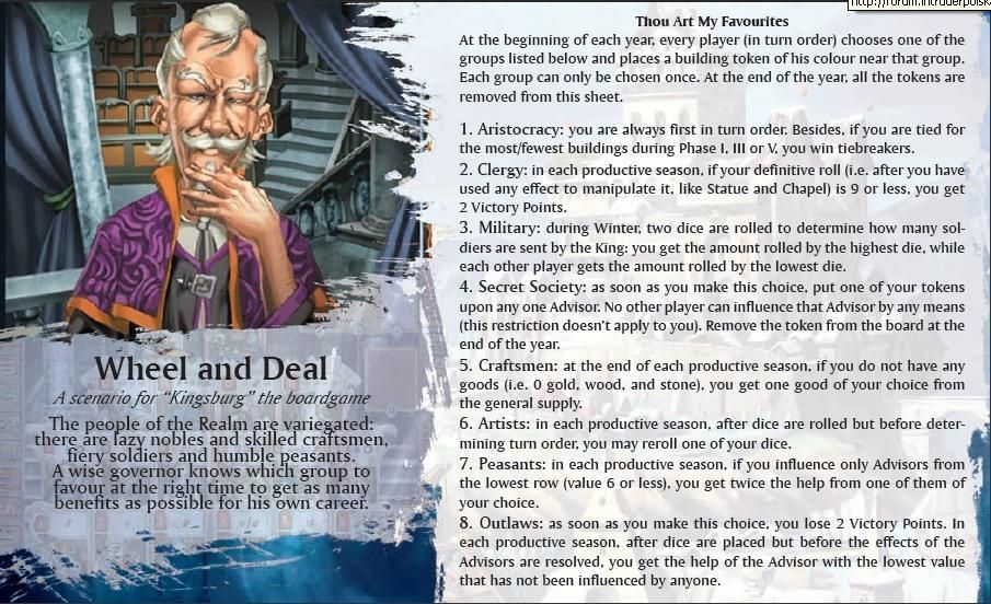 Kingsburg: Wheel and Deal