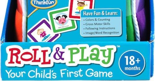  Think Fun Roll and Play - Your Child's First Game! Award  Winning and Fun Toddler Toy for Parents and Kids 18 Months and Older,  Multicolor : Toys & Games