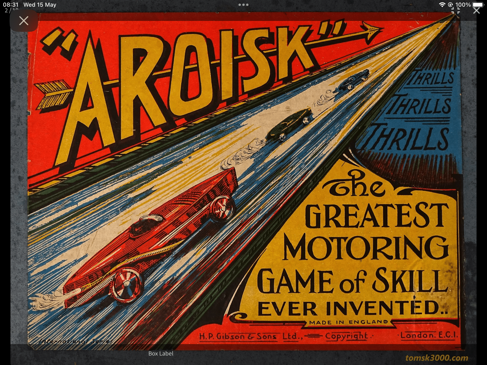 AROISK Motor Racing Board Game