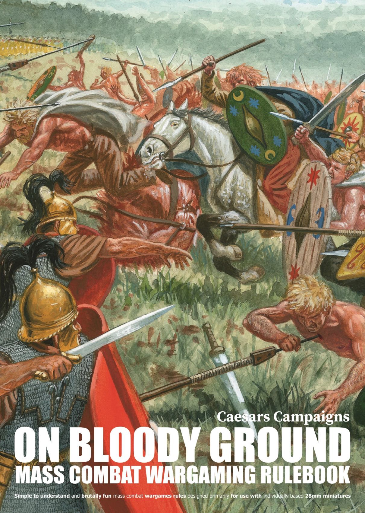 Sobre Bloody Ground: Campañas de Caesars - Libro de reglas de Wargaming de combate de masa