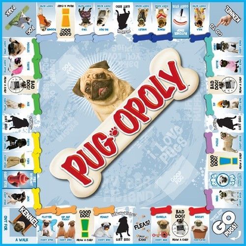Pug Opoly Board Game Family Traditional Play for 2 to 6 Players 20x10x1.5 Inches