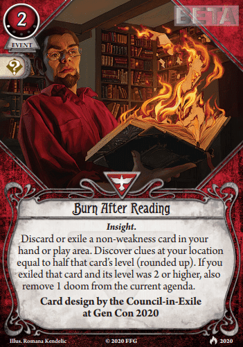 Arkham Horror: The Card Game – Beta Card from Gen Con Online 2020