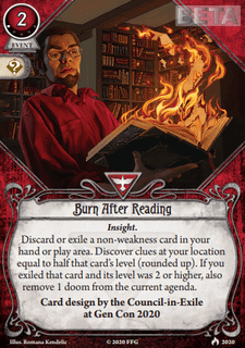Arkham Horror: The Card Game – Beta Card from Gen Con Online 2020