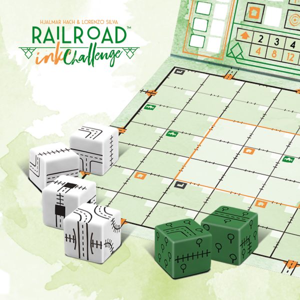 Railroad Ink Challenge: Lush Green Edition (Dice and Board)