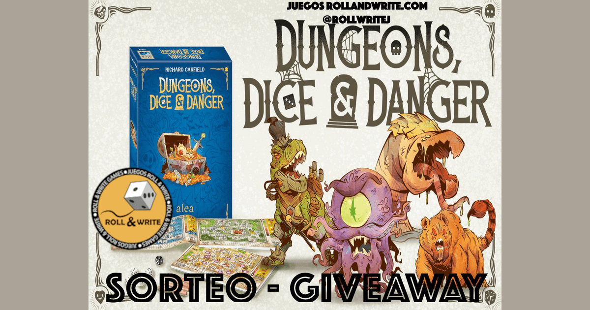 Giveaway Dungeons, Dice, & Danger Juegos Roll & Write BoardGameGeek