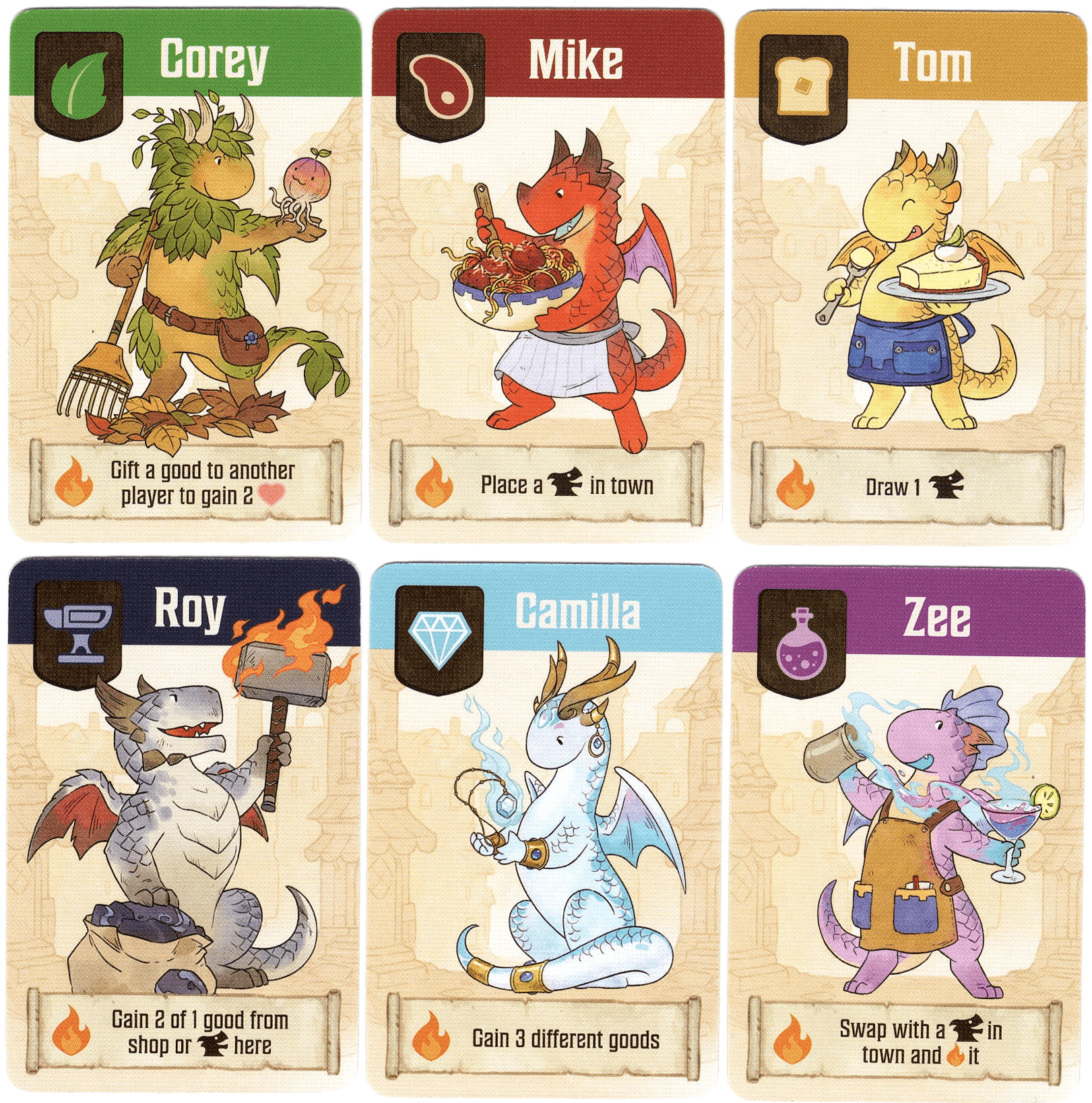 Flamecraft: Dice Tower Crew Artisan Dragons Promo Cards