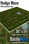 RPG Item: Hedge Maze 36" x 24" RPG Encounter Map