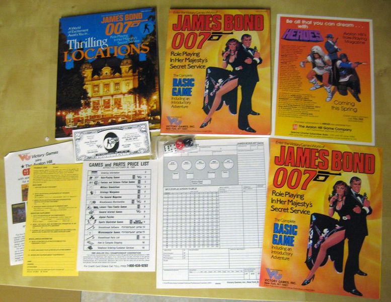 Contents of box set (later version with Thrilling Locations supplement)