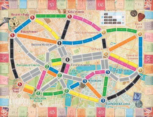 London Days of Wonder TICKET to RIDE Spare Replacement  buses and counters 