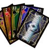 DIAMONDS:  One card in each suit, plus the BACK of the cards.  Note the Art Deco designs on all the cards (front and back) will be printed in METALLIC GOLD ink.  The "Diamonds" logo on the back will also be printed in METALLIC SILVER ink!