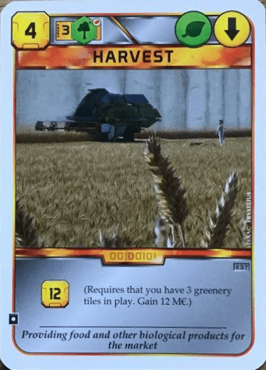 Terraforming Mars OFFICIAL! NEW AND MINT Promo Card Harvest 